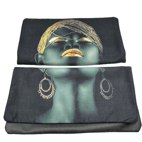 Unbranded 2 Pillowcase Covers Black Women Art African Handmade Zip Closure Home - Picture 2 of 6